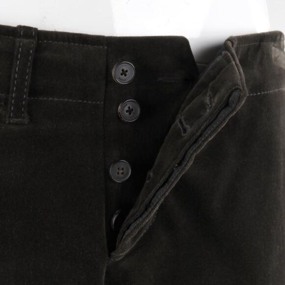 GUCCI Tom Ford c. 1990's Dark Gray Green
Velvet Straight Leg Pants Size 6 - Picture 6 of 10